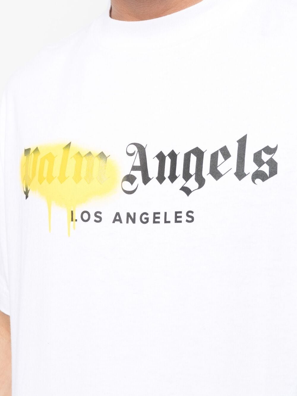 Homme  Palm Angels PMAA001F20JER0160118 WHITE/YELLOW