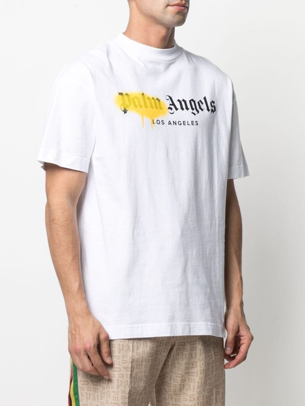 Homme  Palm Angels PMAA001F20JER0160118 WHITE/YELLOW