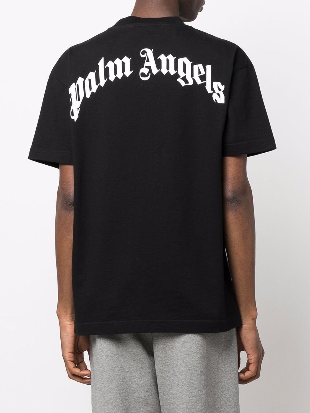 T-S manches courtes  Palm Angels PMAA001E20JER0041001 BLACK/WHITE