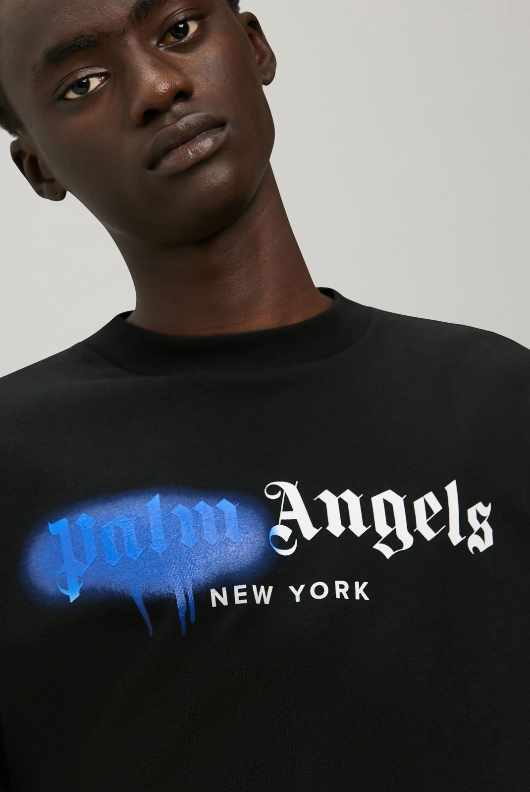 Homme  Palm Angels PMAA001S21JER0401045 BLACK/BLUE
