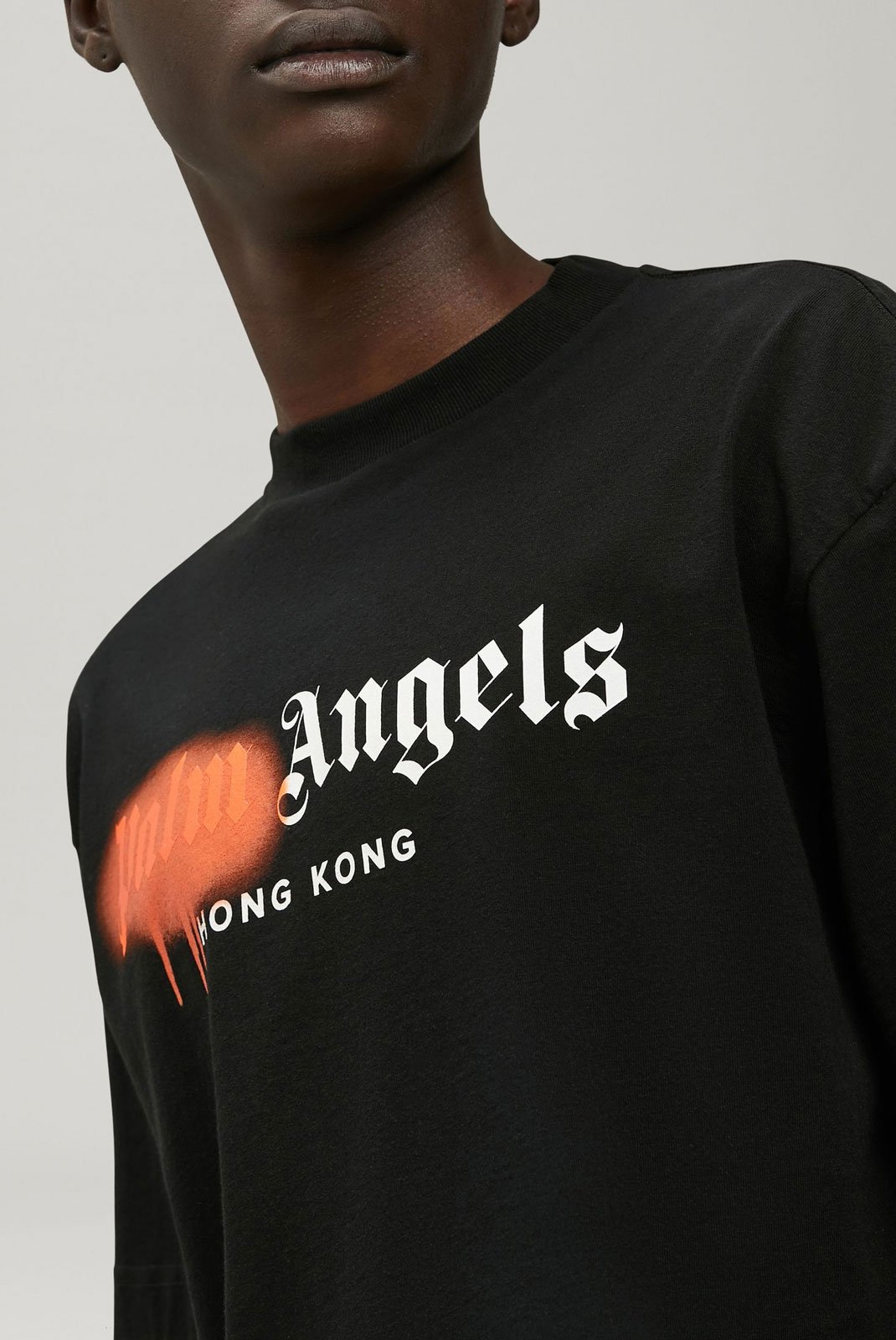 Homme  Palm Angels PMAA001S2041300561018 BLACK/ORANGE