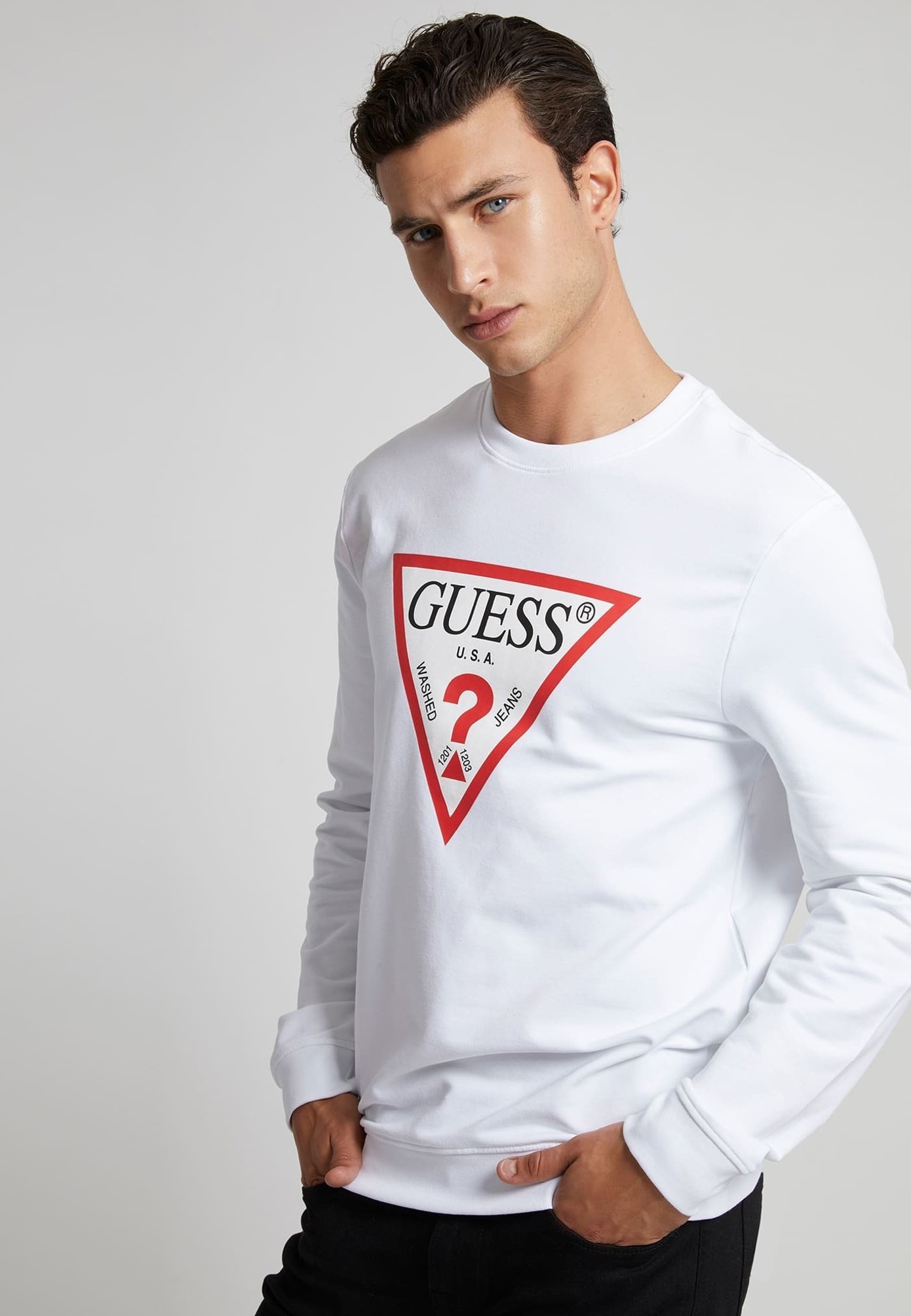 Homme  Guess jeans M2YQ37 K6ZS1 G011 Pure White