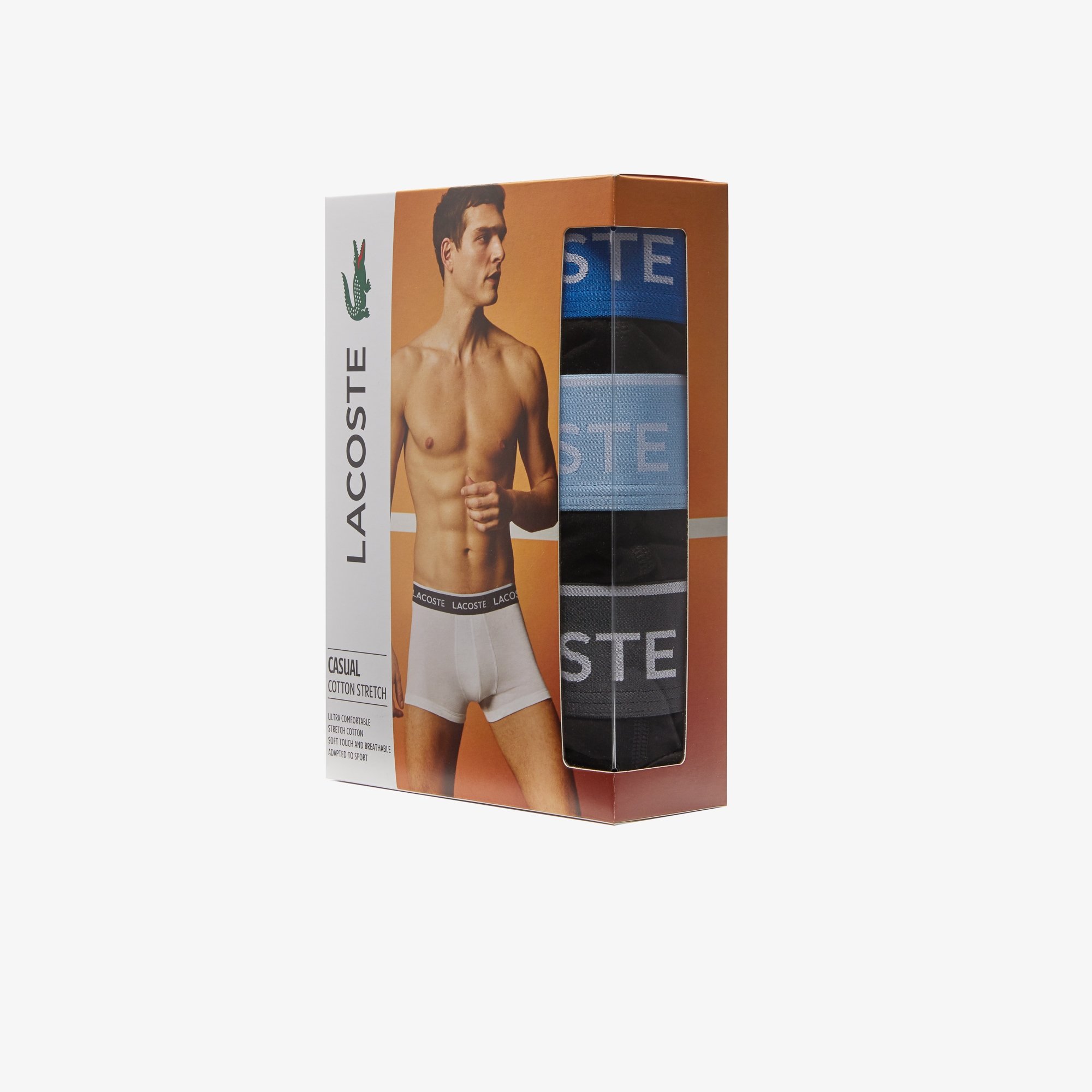 Slips / Boxers  Lacoste 5H3401 B68 NOIR/MARINA-PANORAMA-GRAPHITE