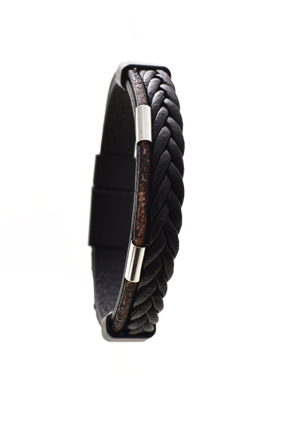 Montres / Bijoux  L'atelier de Gaspard A68 Cuir Noir marron