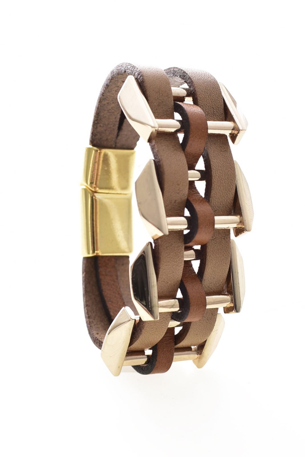 Montre, Bijoux  L'atelier de Gaspard A76 Chrome Beige or