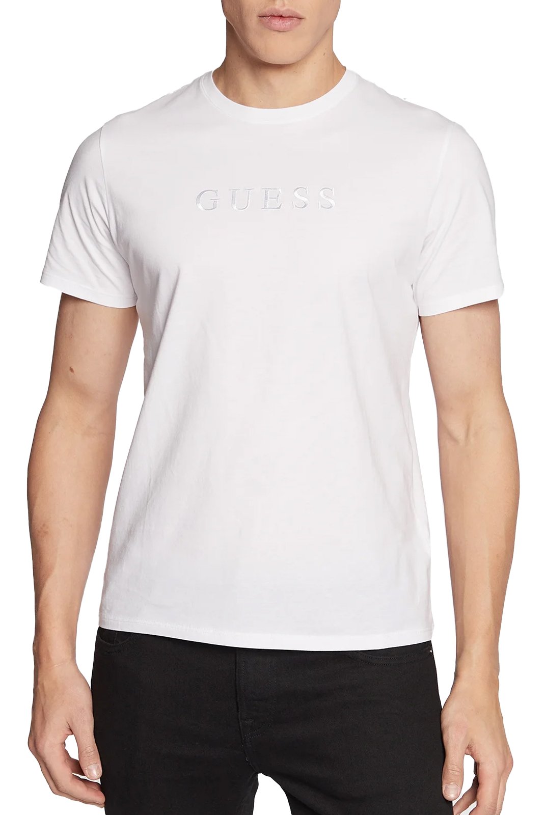 T-S manches courtes  Guess jeans M2BP47 K7HD0 G011 Pure White