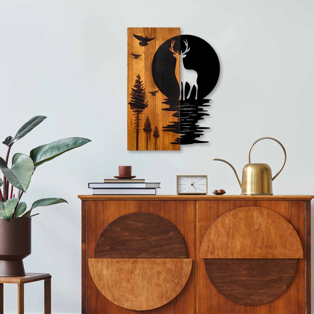 Home & Deco  Wallity 899SKL2675 Walnut/Black