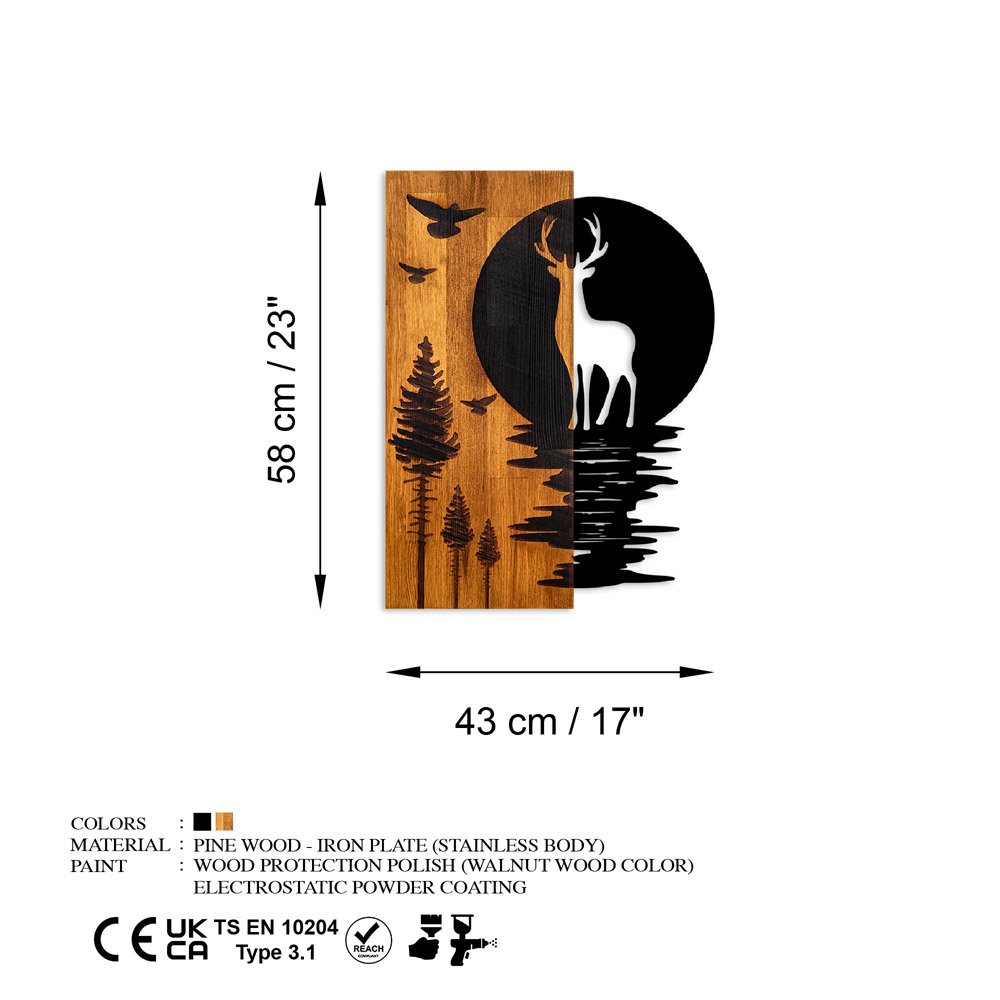 Home & Deco  Wallity 899SKL2675 Walnut/Black