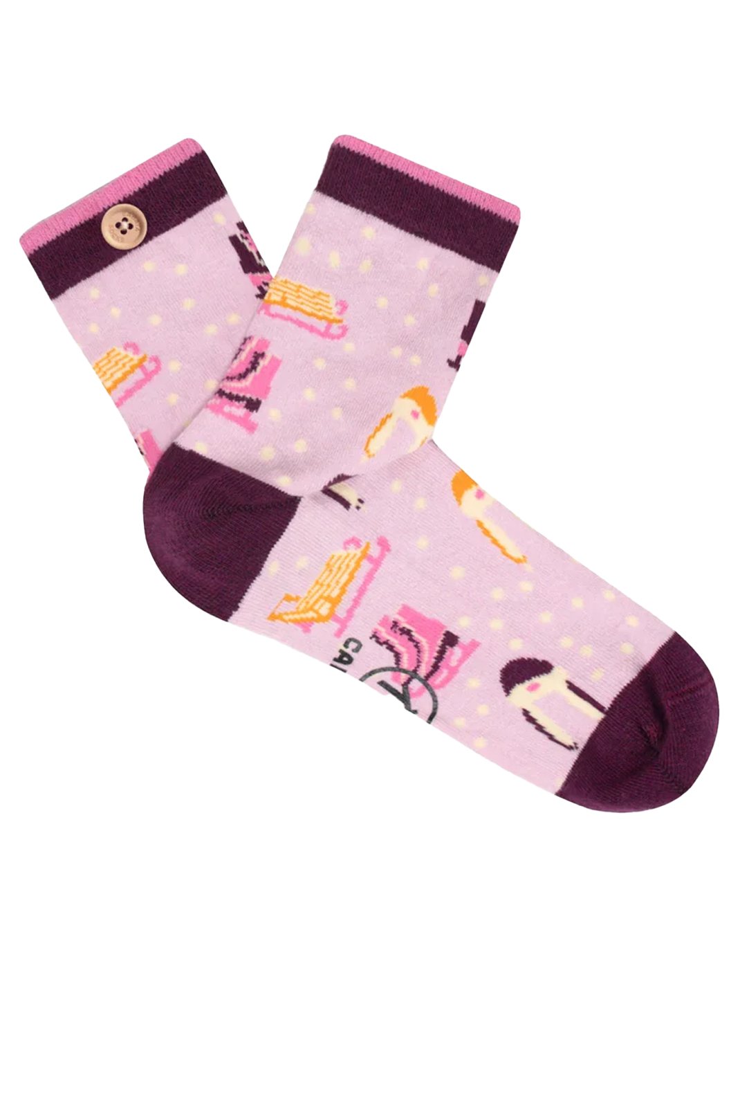 Chaussettes  Cabaia CAB449VJAR SOCKS ANGELE ET ALEXANDRE Lilac