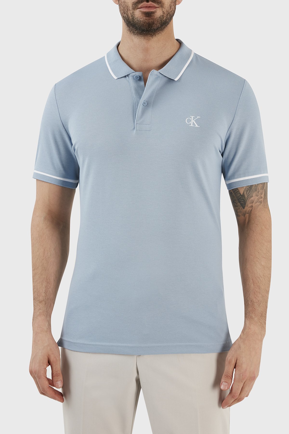Polos manches courtes  Calvin klein J30J315603 DAR Iceland Blue