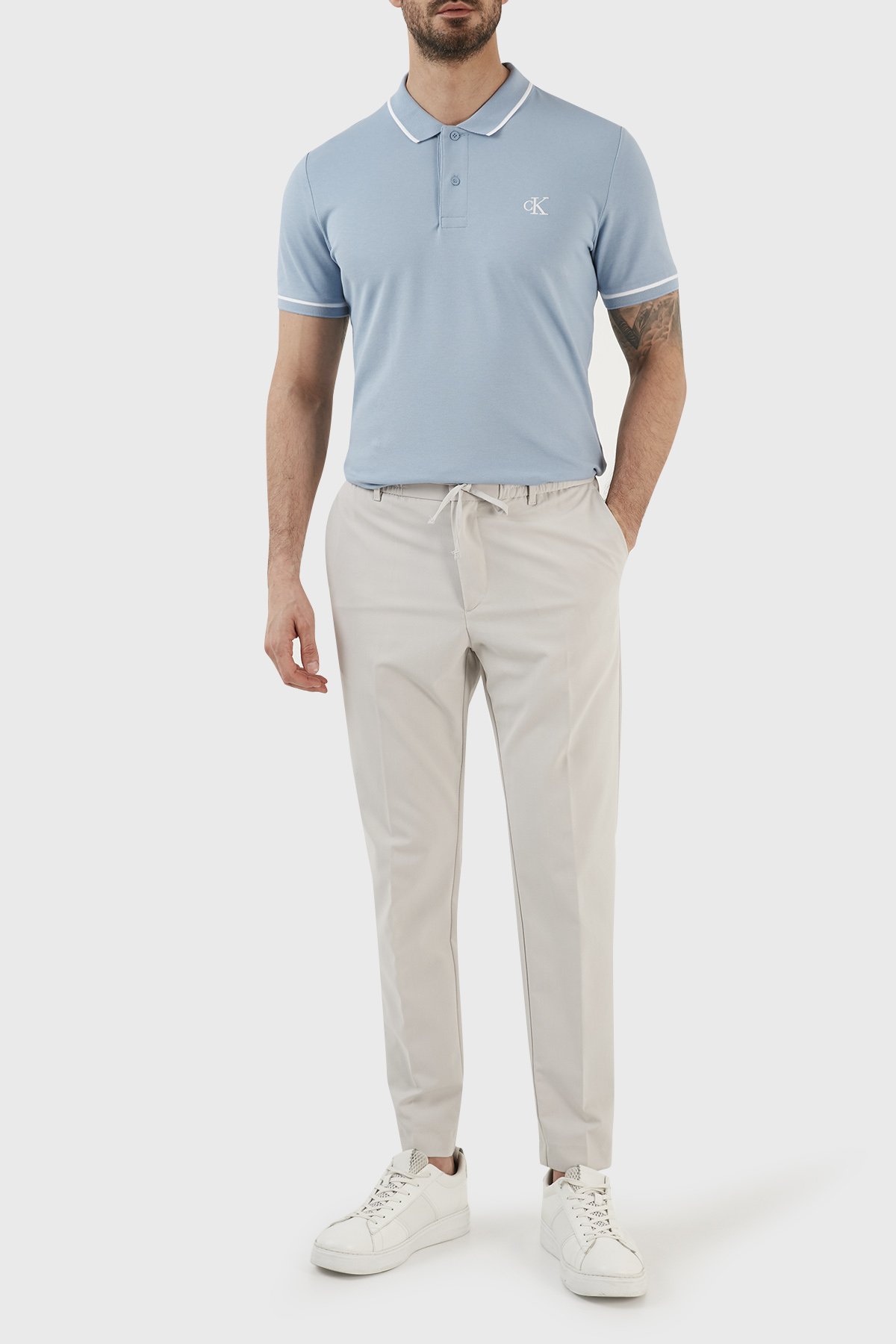 Polos manches courtes  Calvin klein J30J315603 DAR Iceland Blue