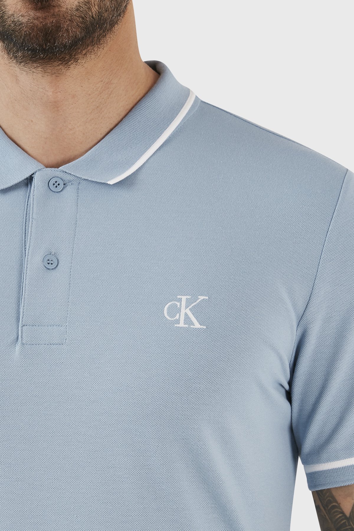 Polos manches courtes  Calvin klein J30J315603 DAR Iceland Blue