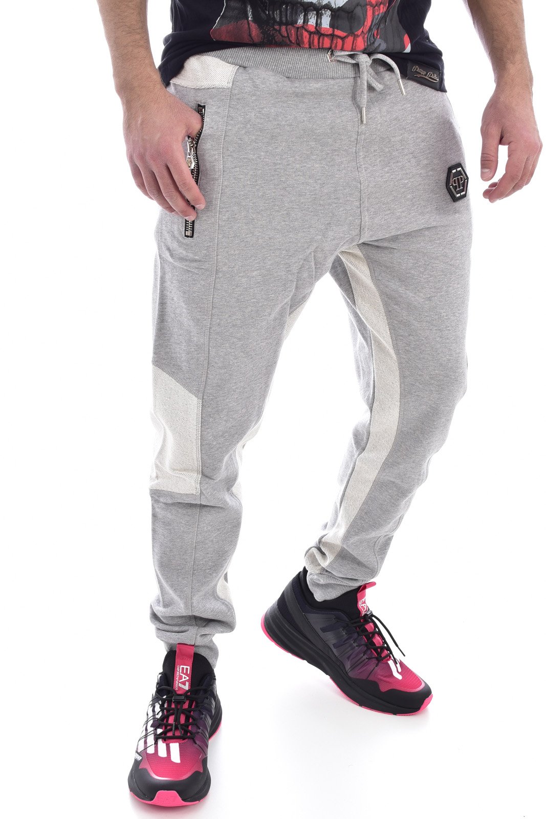 Pantalons sport/streetwear  Philipp plein MJT0050 1046 GREY MELANGED