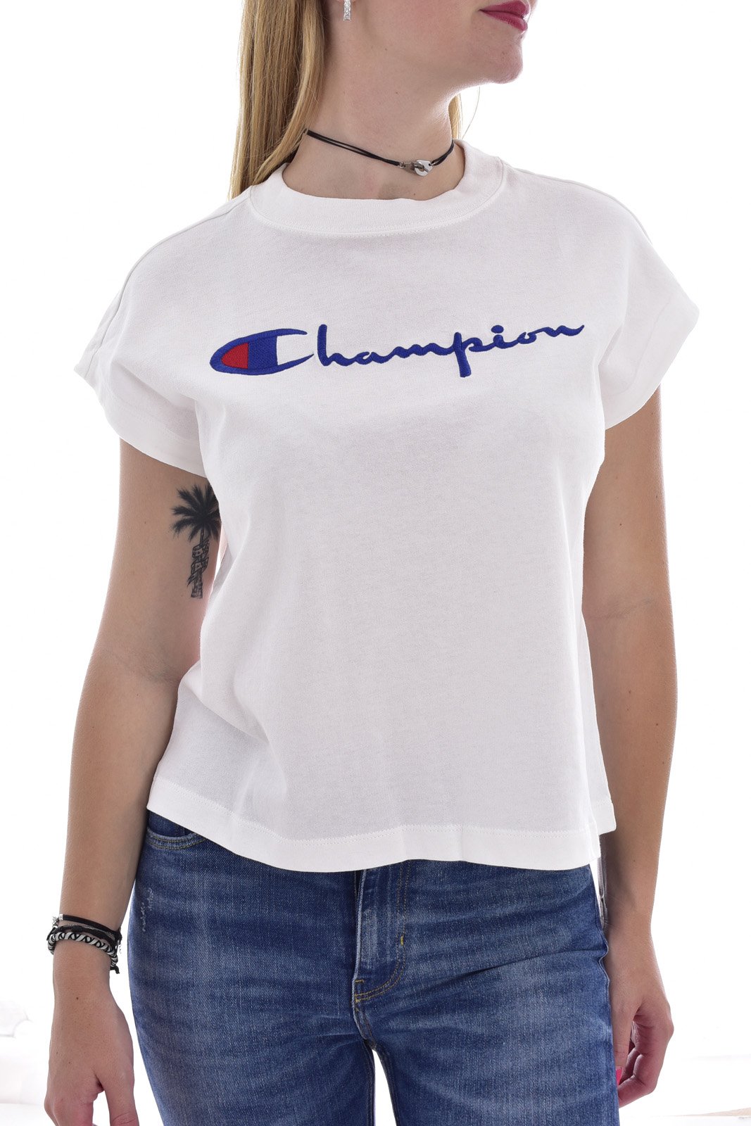 Tops & Tee shirts  Champion 112736 WW001 WHT