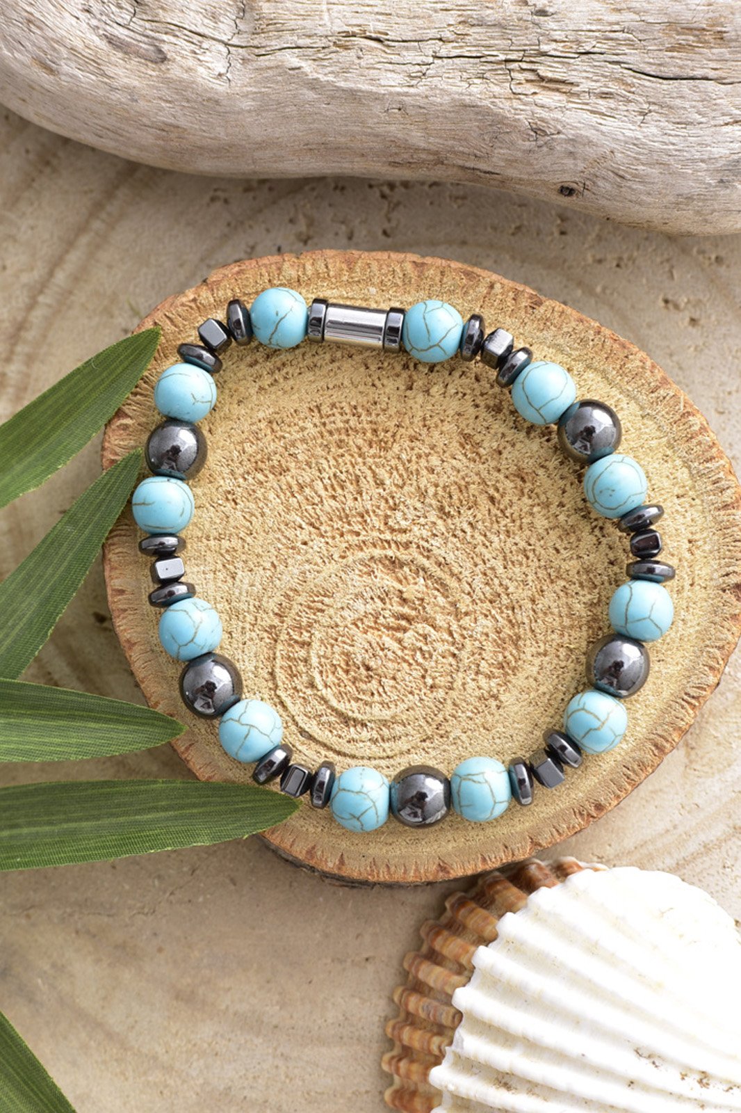 Bijoux  L'atelier de Gaspard A49 Perle Cian gris