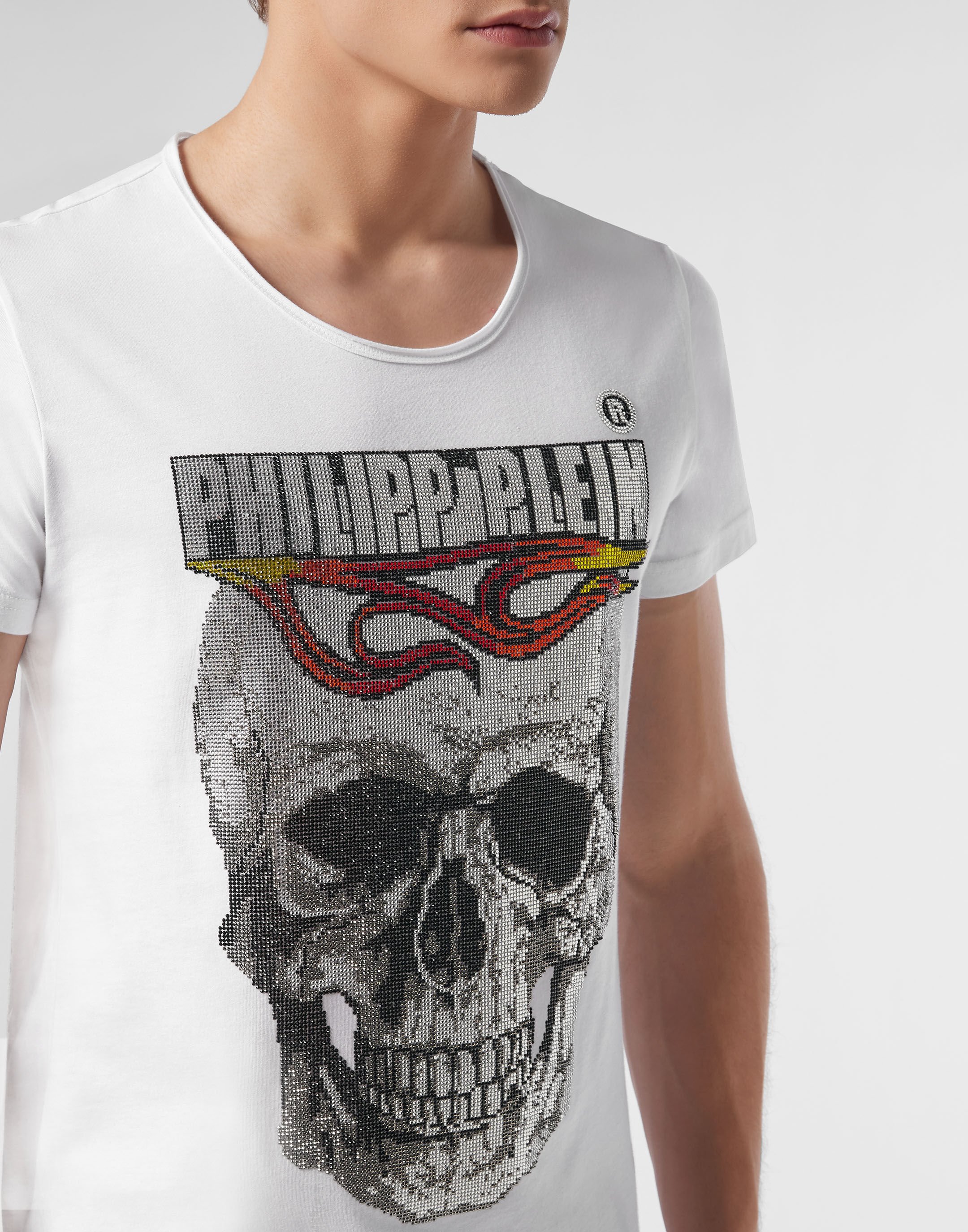 Tee-shirts  Philipp plein MTK3546 PJY002N 01 WHITE