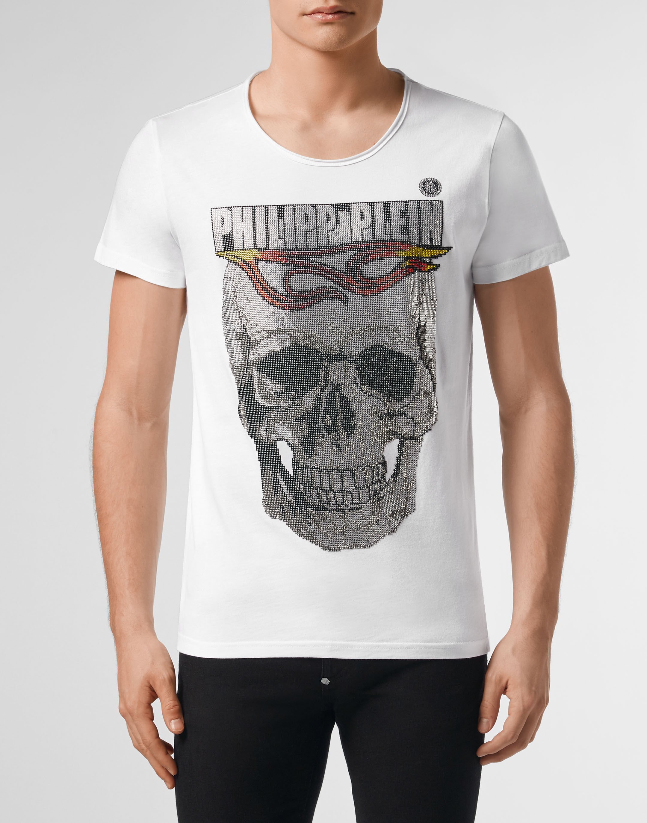 Tee-shirts  Philipp plein MTK3546 PJY002N 01 WHITE