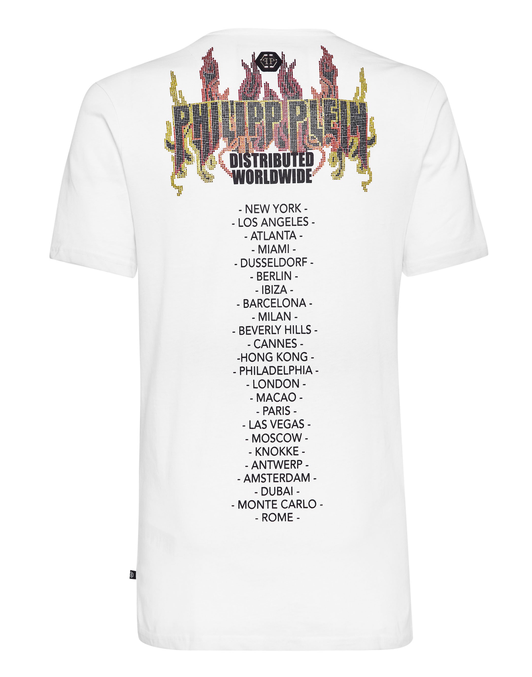 Tee-shirts  Philipp plein MTK3546 PJY002N 01 WHITE