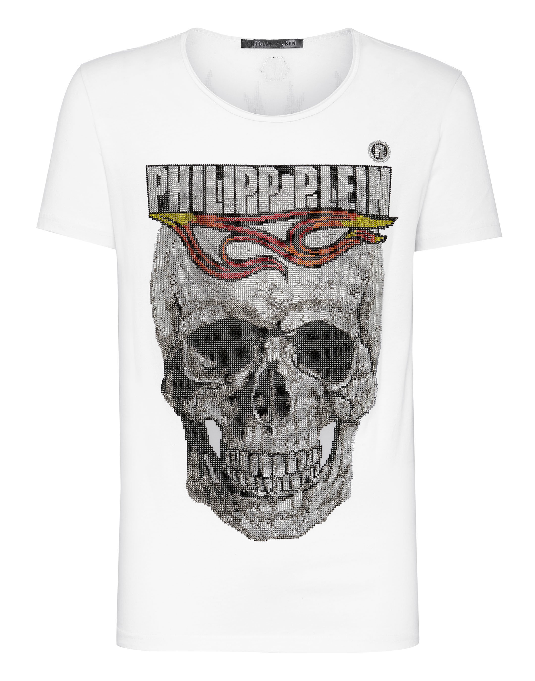 Tee-shirts  Philipp plein MTK3546 PJY002N 01 WHITE