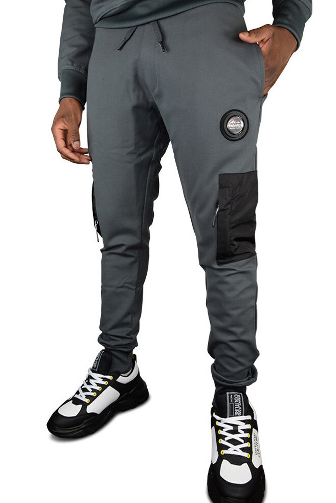 Pantalons sport/streetwear  Helvetica FOZZI2 DARK GREY