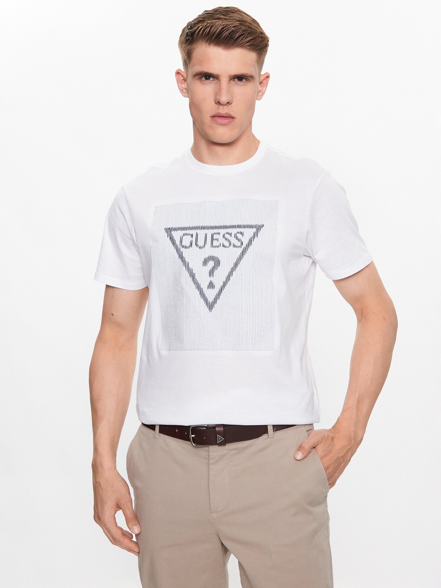T-S manches courtes  Guess jeans M3YI91 K9RM1 G011 Pure White