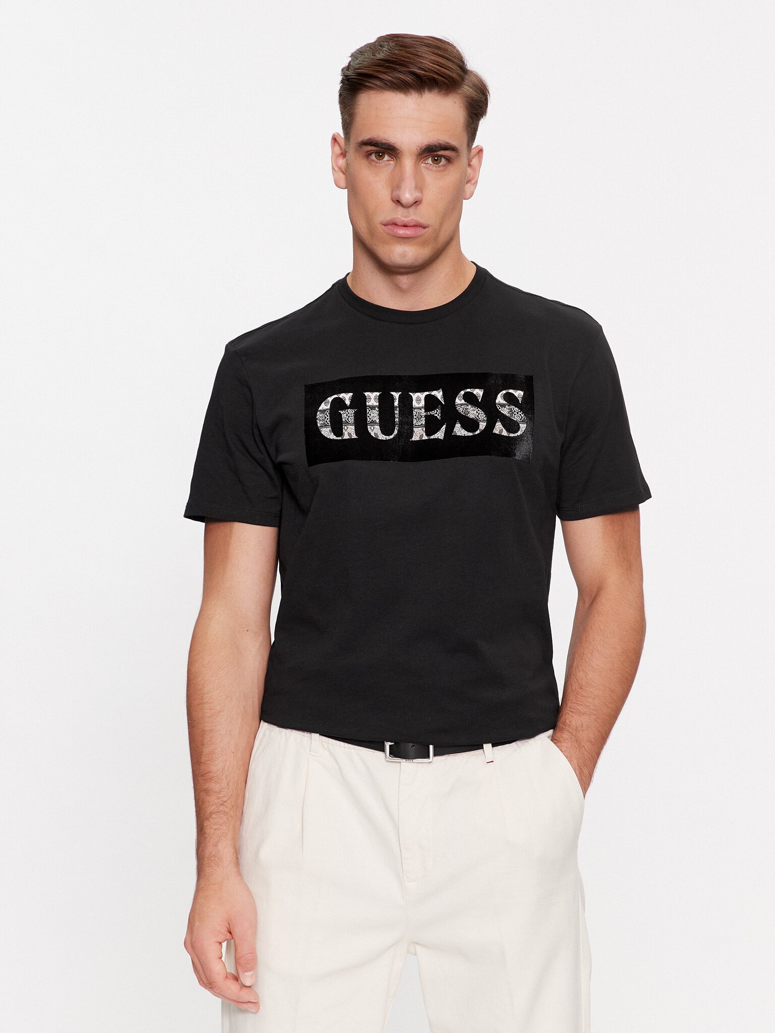 T-S manches courtes  Guess jeans M4RI70 K9RM1 JBLK Jet Black A996