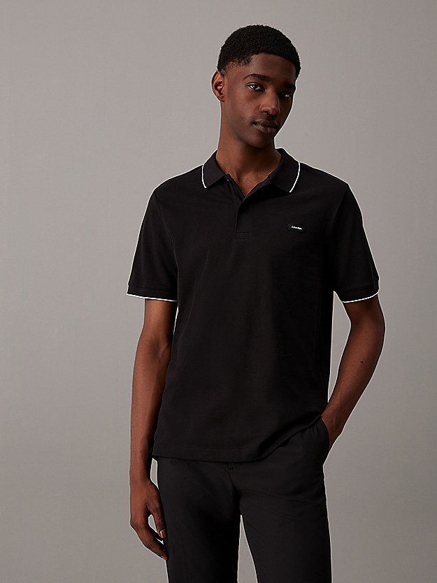 Polos manches courtes  Calvin klein K10K112751 BEH Ck Black