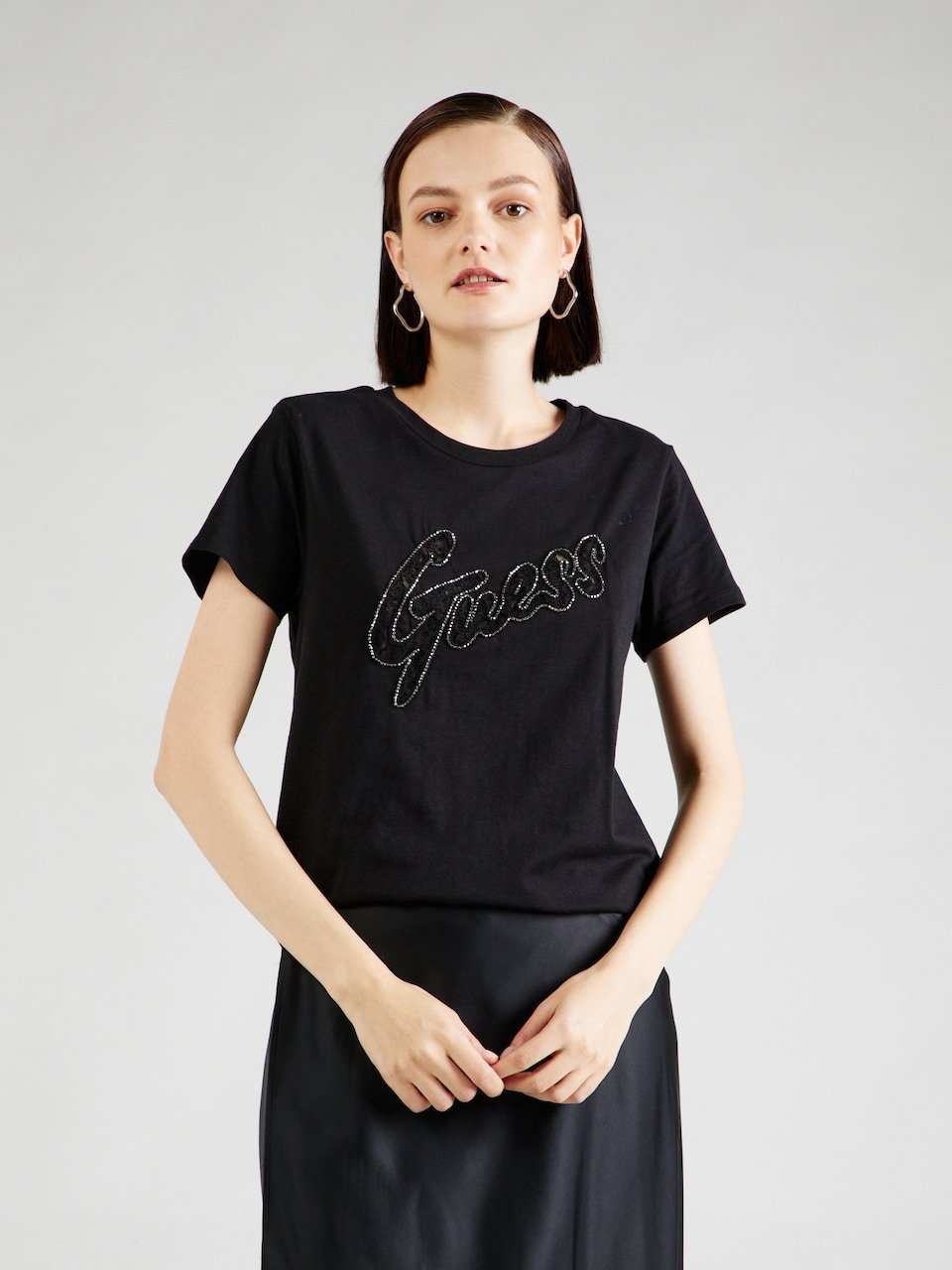 Tee shirt  Guess jeans W4RI25 K9RM1 JBLK Jet Black A996