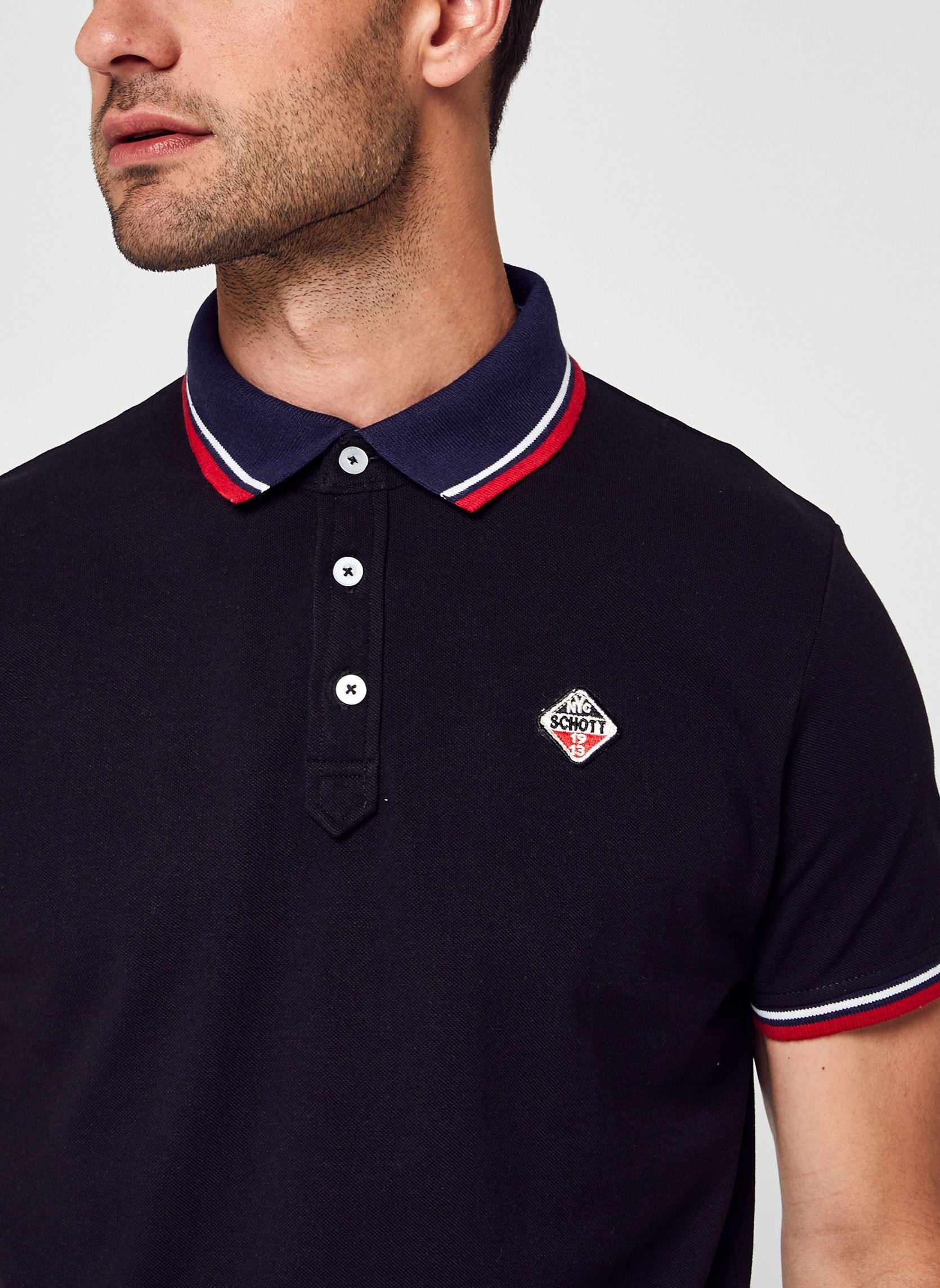 Polos manches courtes  Schott PSHARBOURS21 BLACK