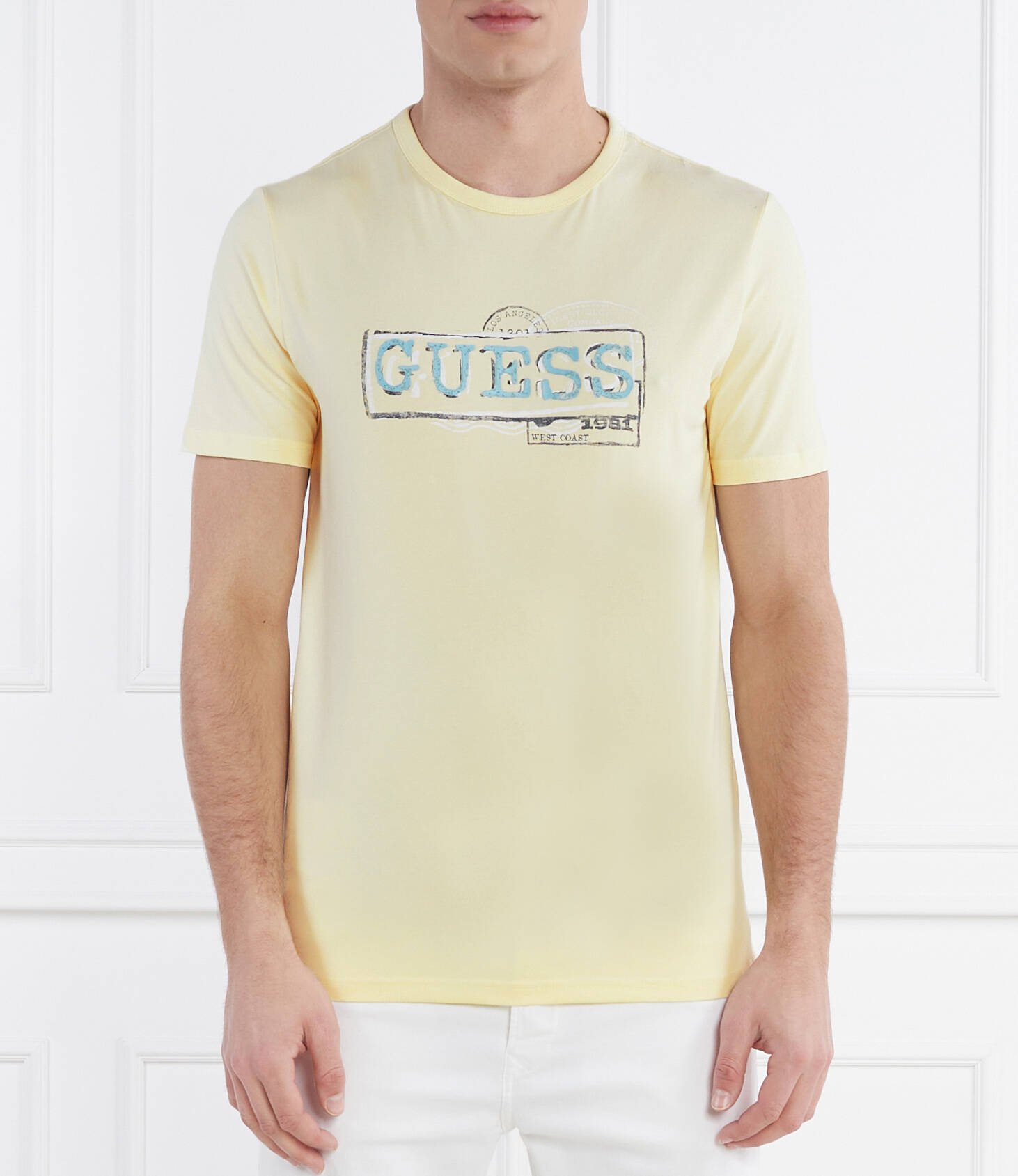 T-S manches courtes  Guess jeans M4GI26 J1314 A21B ICED LEMON