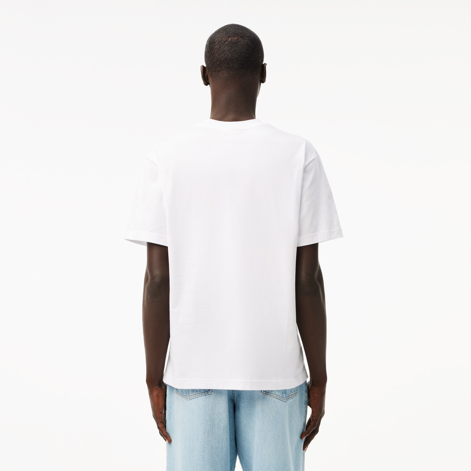 T-S manches courtes  Lacoste TH7318 001 WHITE