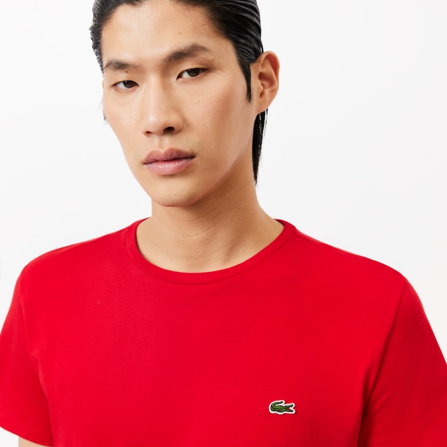 T-S manches courtes  Lacoste TH6709 240 RED 