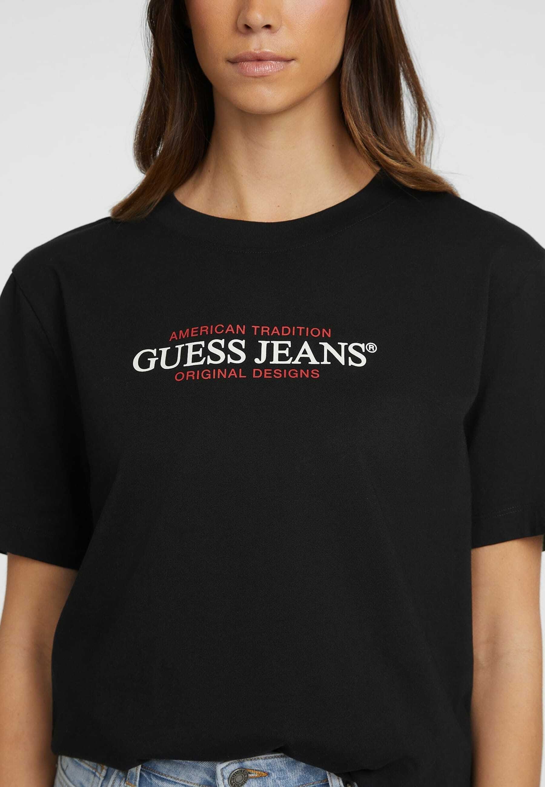 Tee shirt  Guess jeans W4YI08 K8HM0 JBLK Jet Black A996