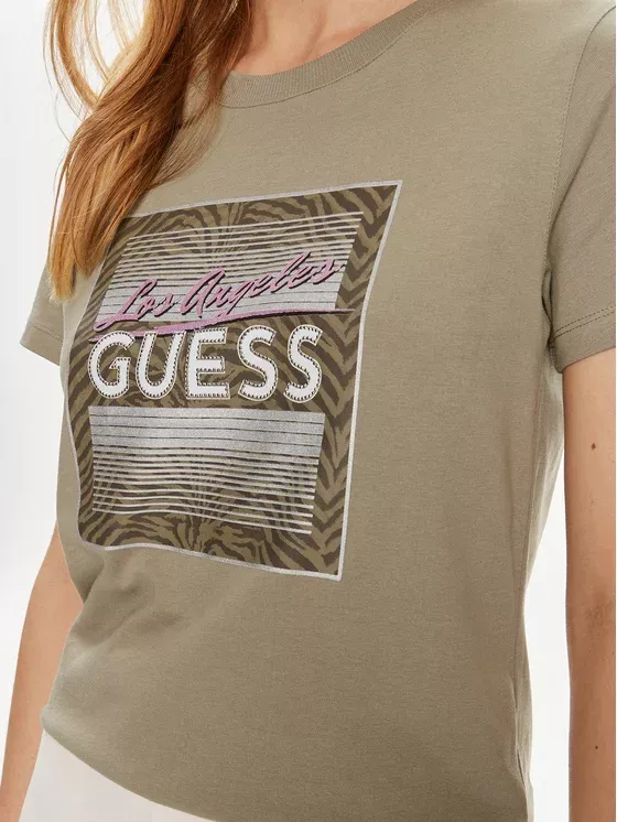 Tee shirt  Guess jeans W4YI17 I3Z14 G9D5 MOSSY GREEN