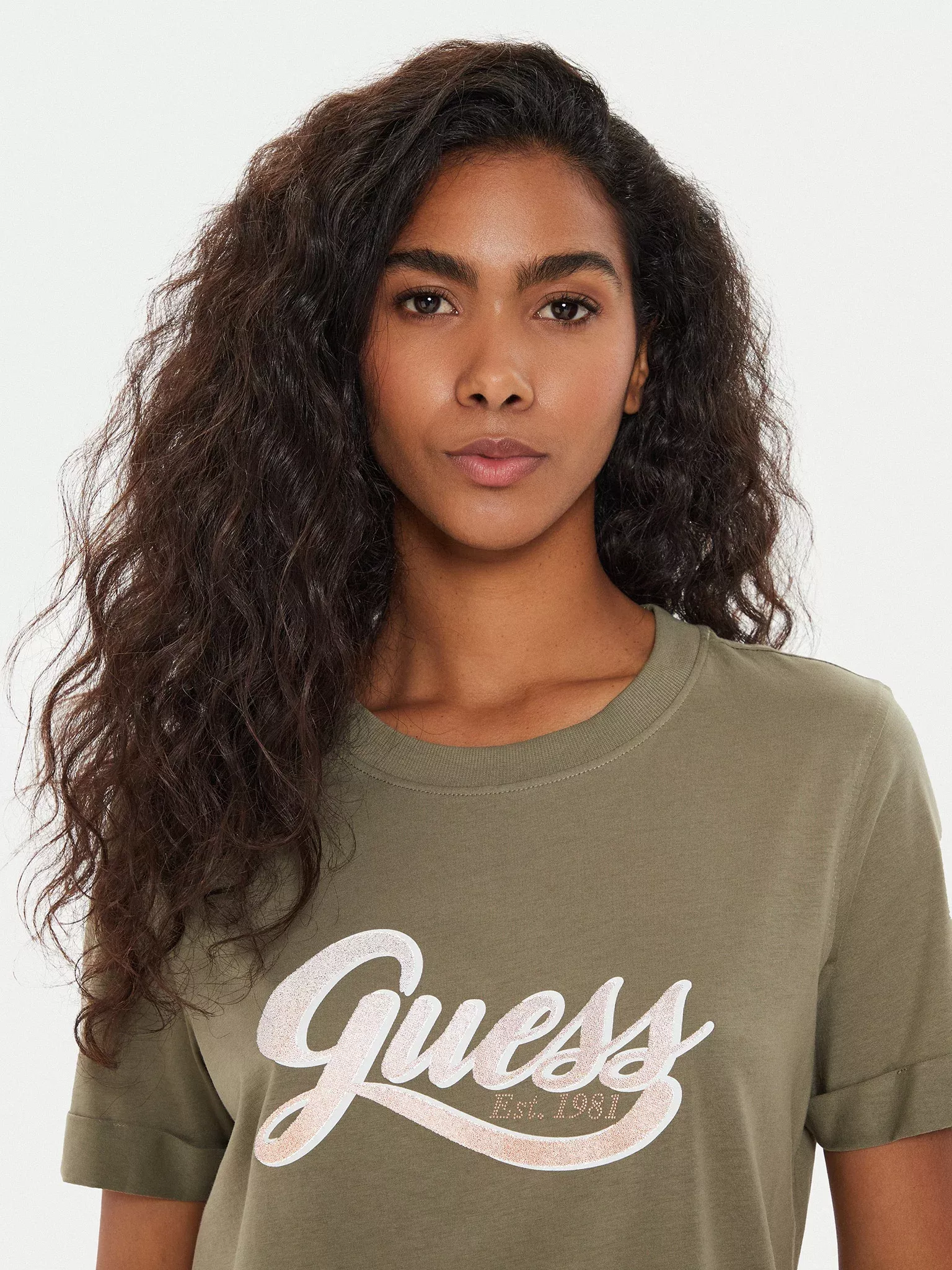 Tee shirt  Guess jeans W4YI09 JA914 G9D5 MOSSY GREEN