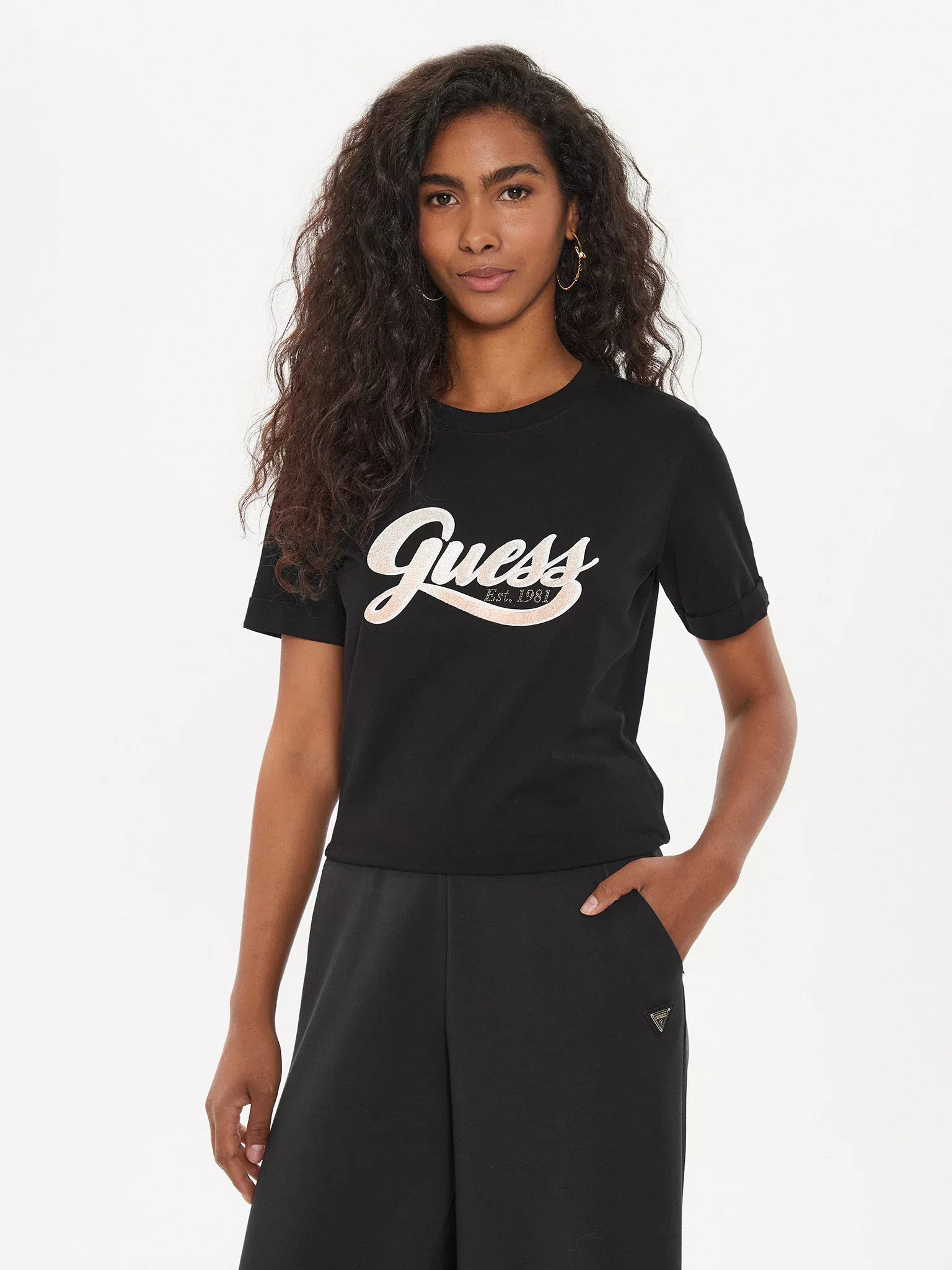 Tee shirt  Guess jeans W4YI09 JA914 JBLK Jet Black A996