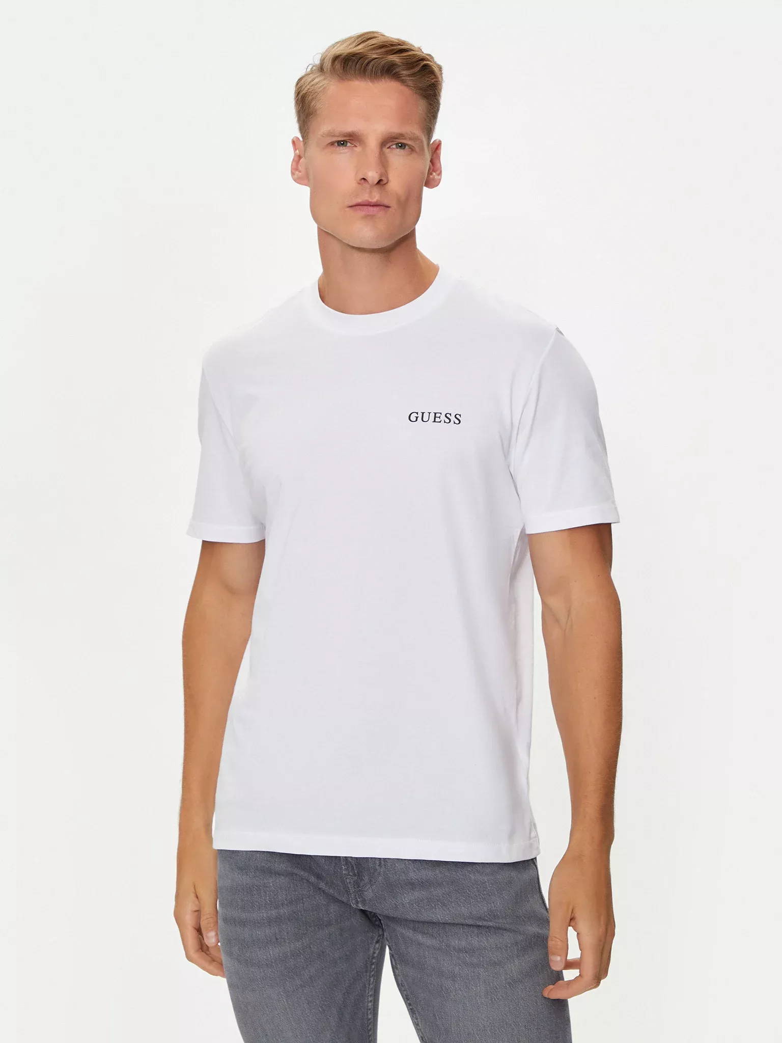 T-S manches courtes  Guess jeans U4YG52 KCAM1 G011 Pure White