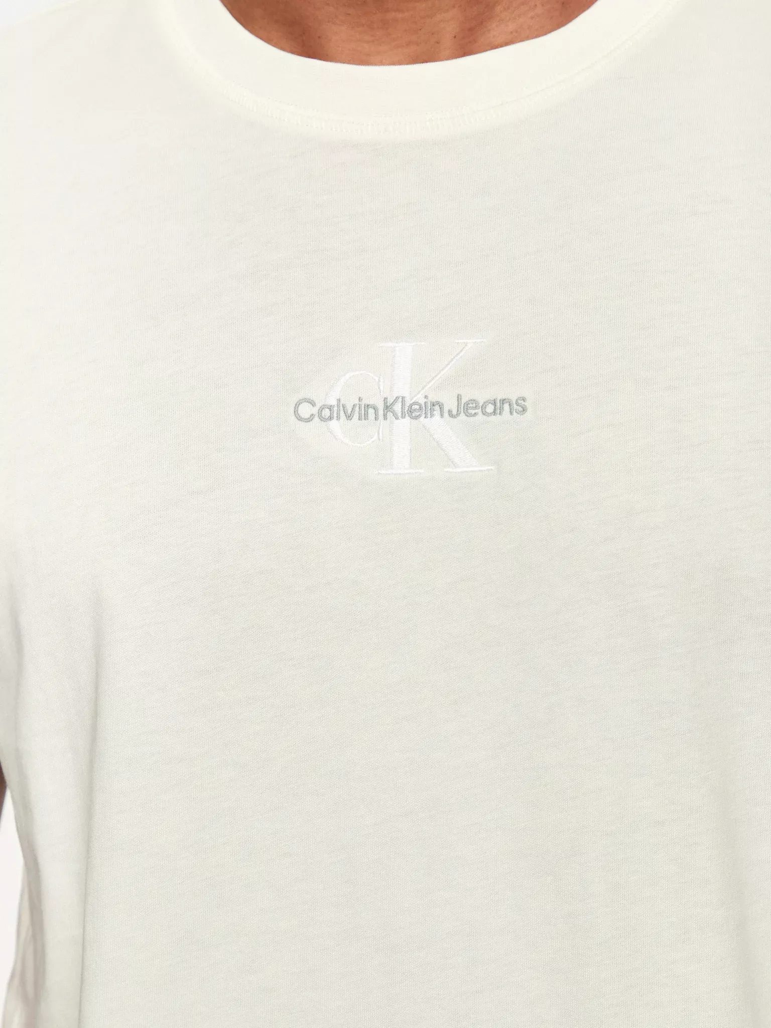 T-S manches courtes  Calvin klein J30J325649 YBI Ivory