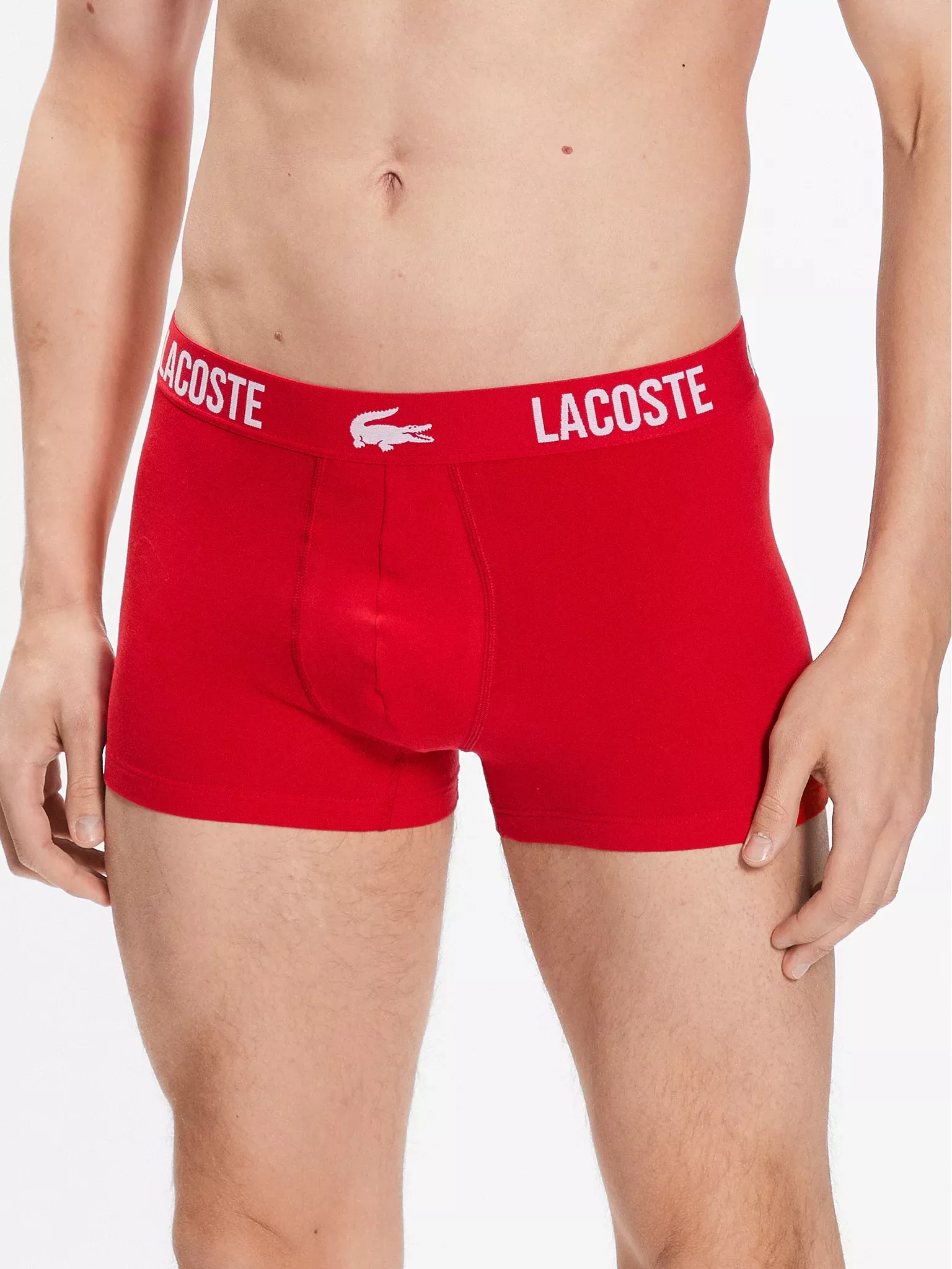 Slips / Boxers  Lacoste 5H3321 TR2 BLACK/RED-WHITE