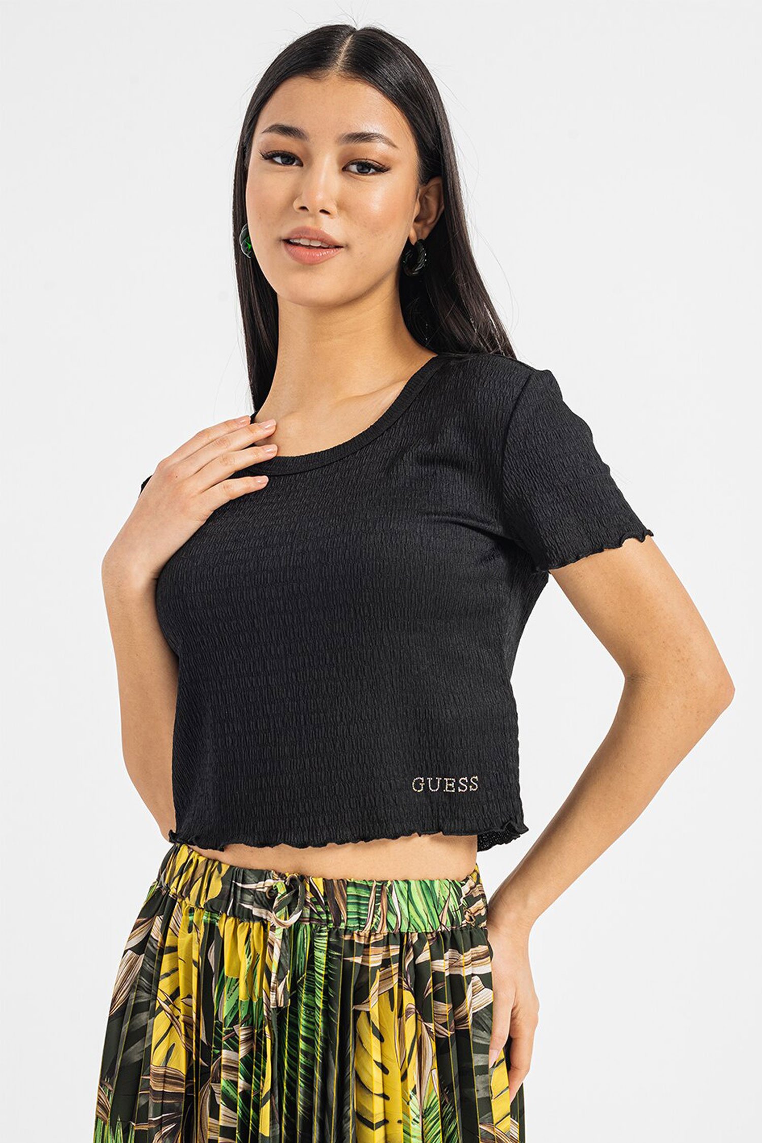 Top   Guess jeans W3GP34 KBQI0 JBLK Jet Black A996