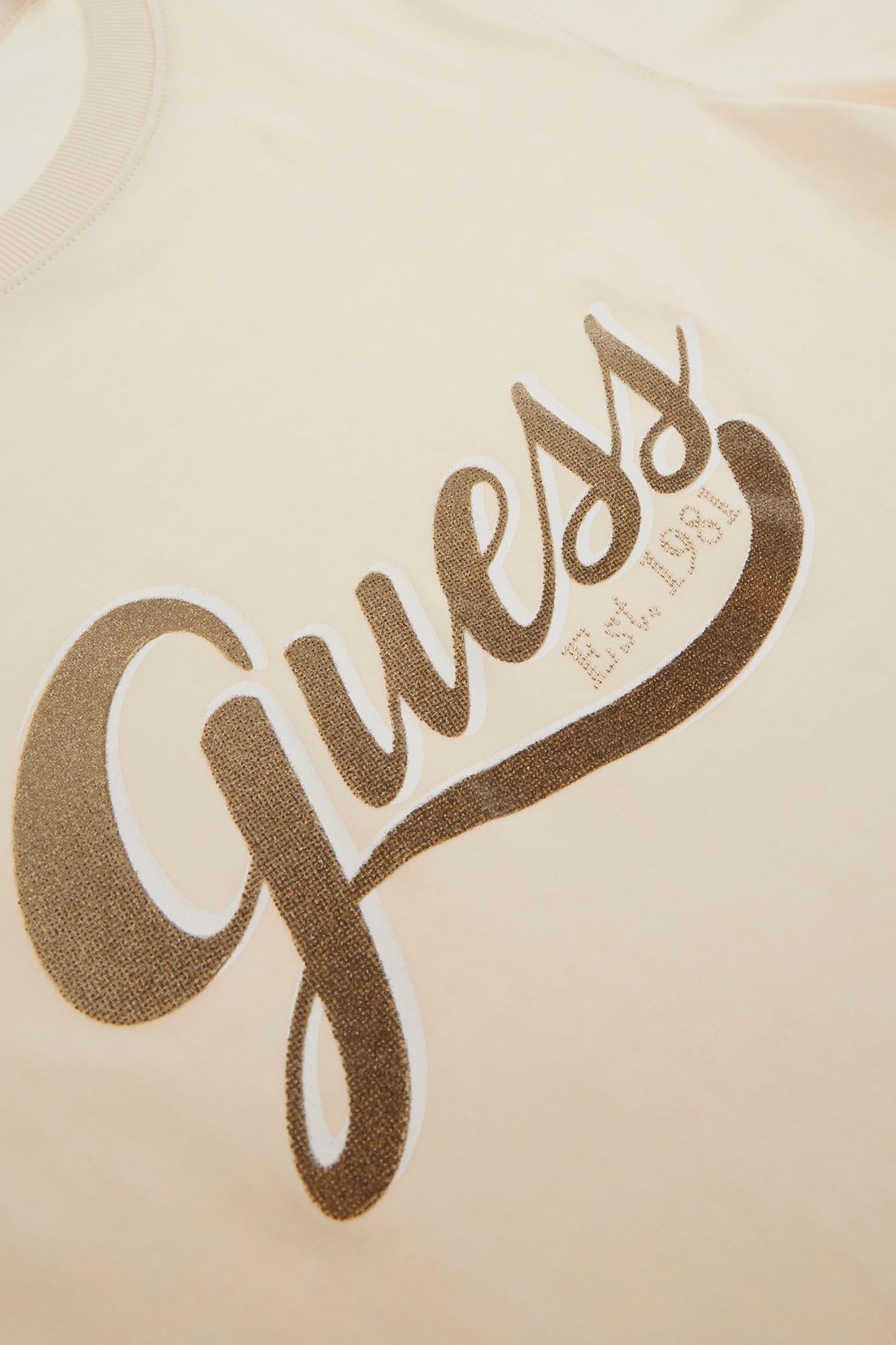 Tee shirt  Guess jeans W4YI09 JA914 G1E0 CREME BRULEE