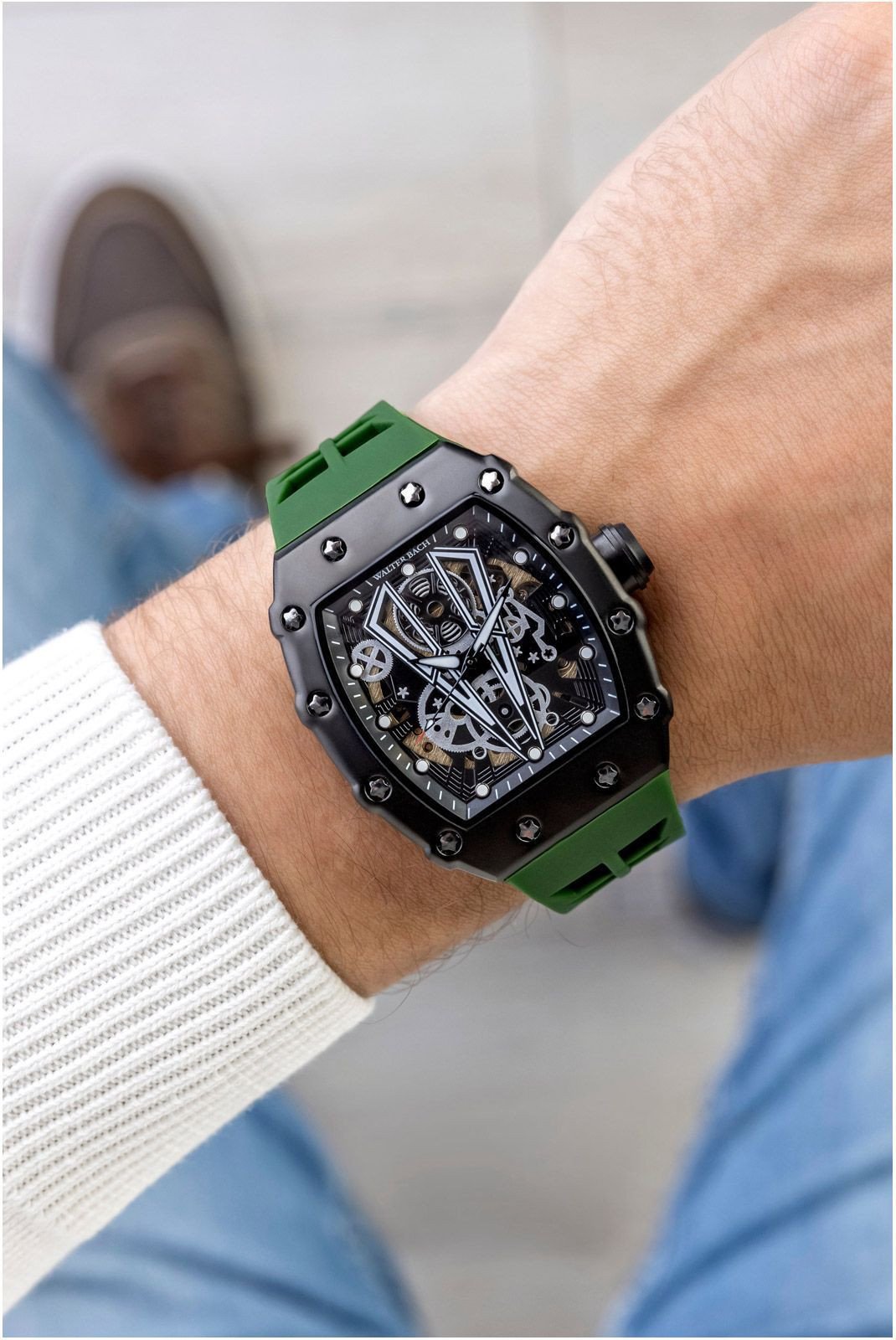 Montres  Walter bach WDK-X002 Black/Black/Green