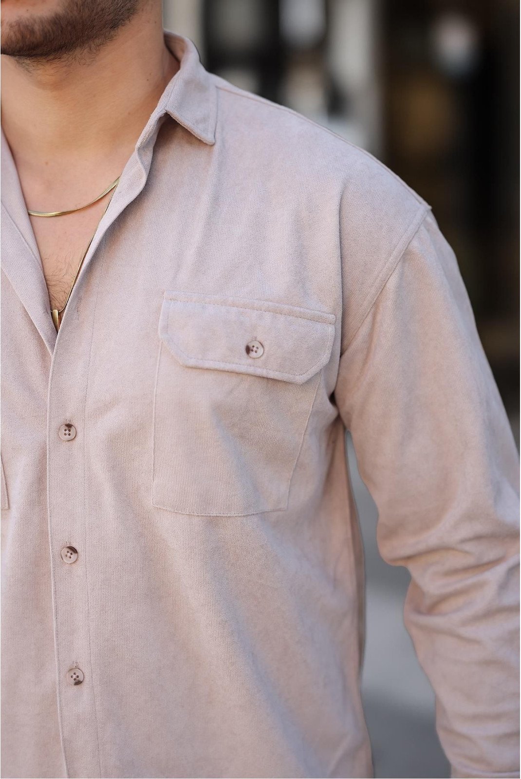 Chemises manches longues  VALIBERTA G10107-Beige 