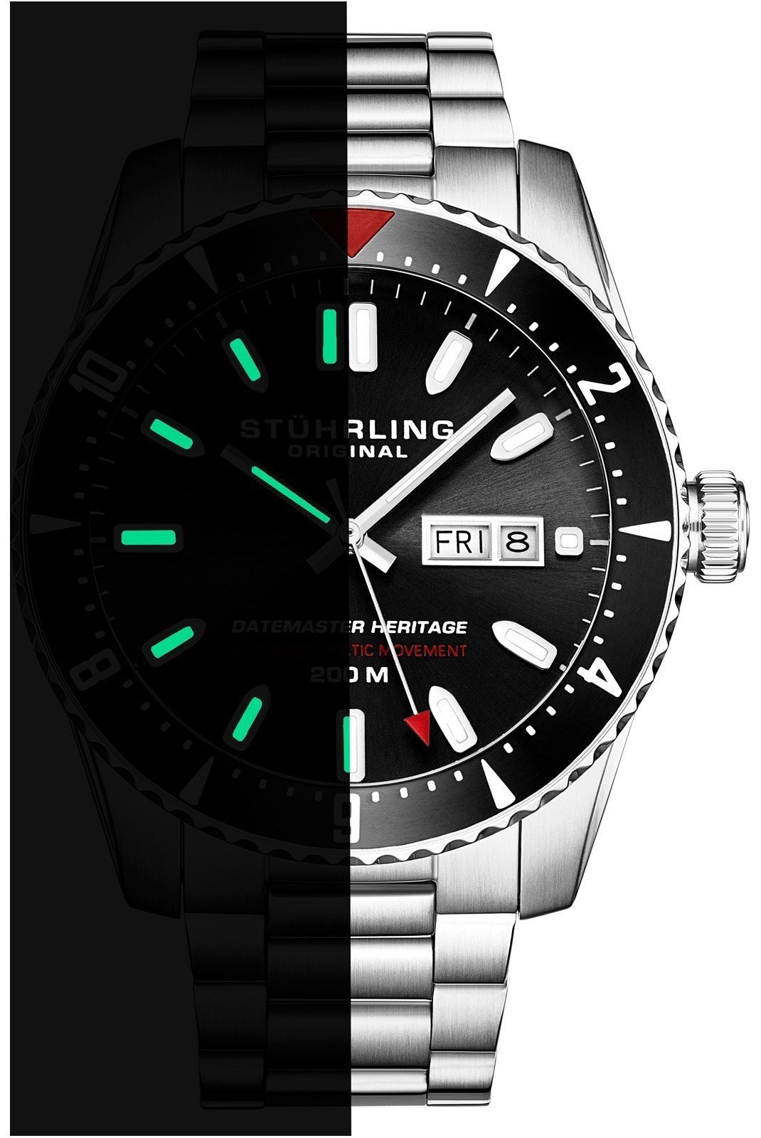 Montres  STUHRLING 1004.01  Silver - Black - Silver