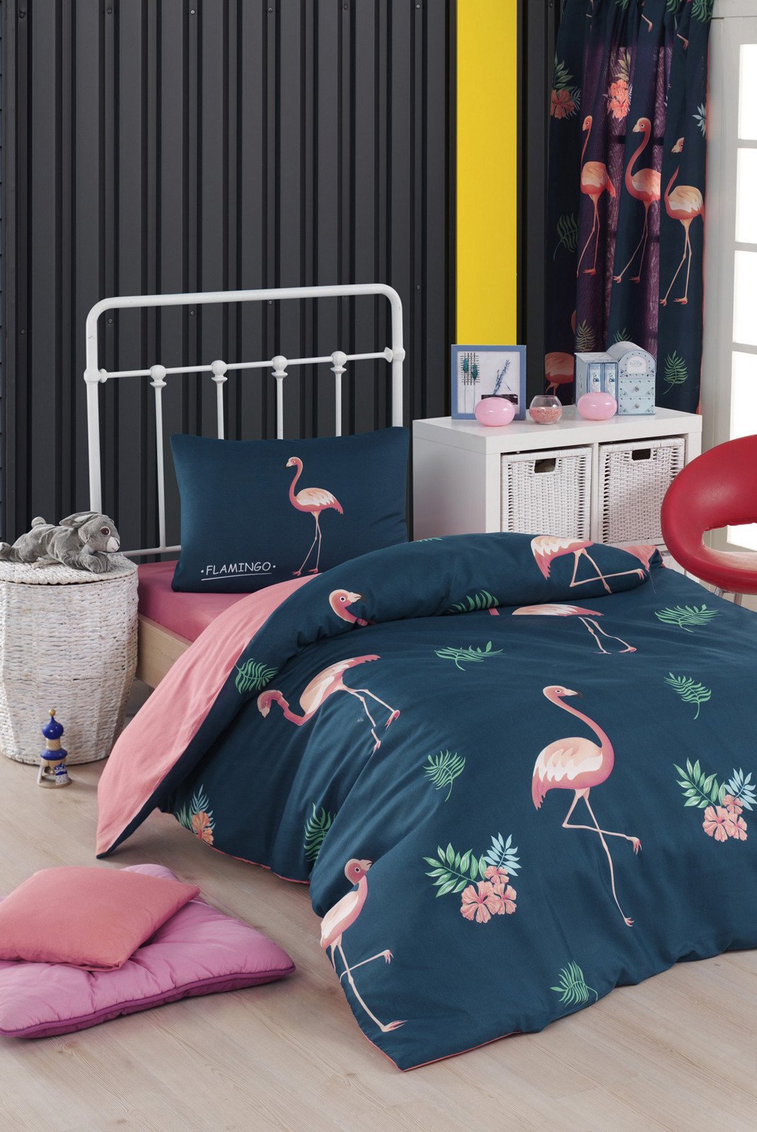 Linge de lit  Nuit des reves 143EPJ31902 - Dark Blue / Pink / Green - 