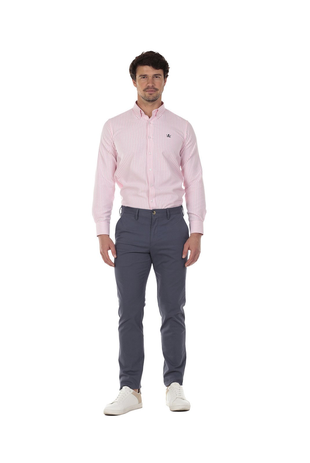 Pantalons chino/citadin  Time of bocha QV1PCHINO-DENIM Denim