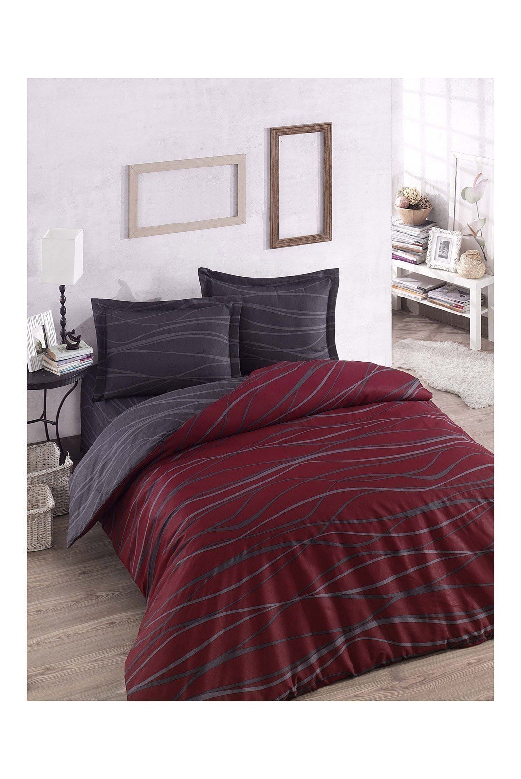 Linge de lit  COLORFOUL COTTON 143EPJ61836 Claret Red