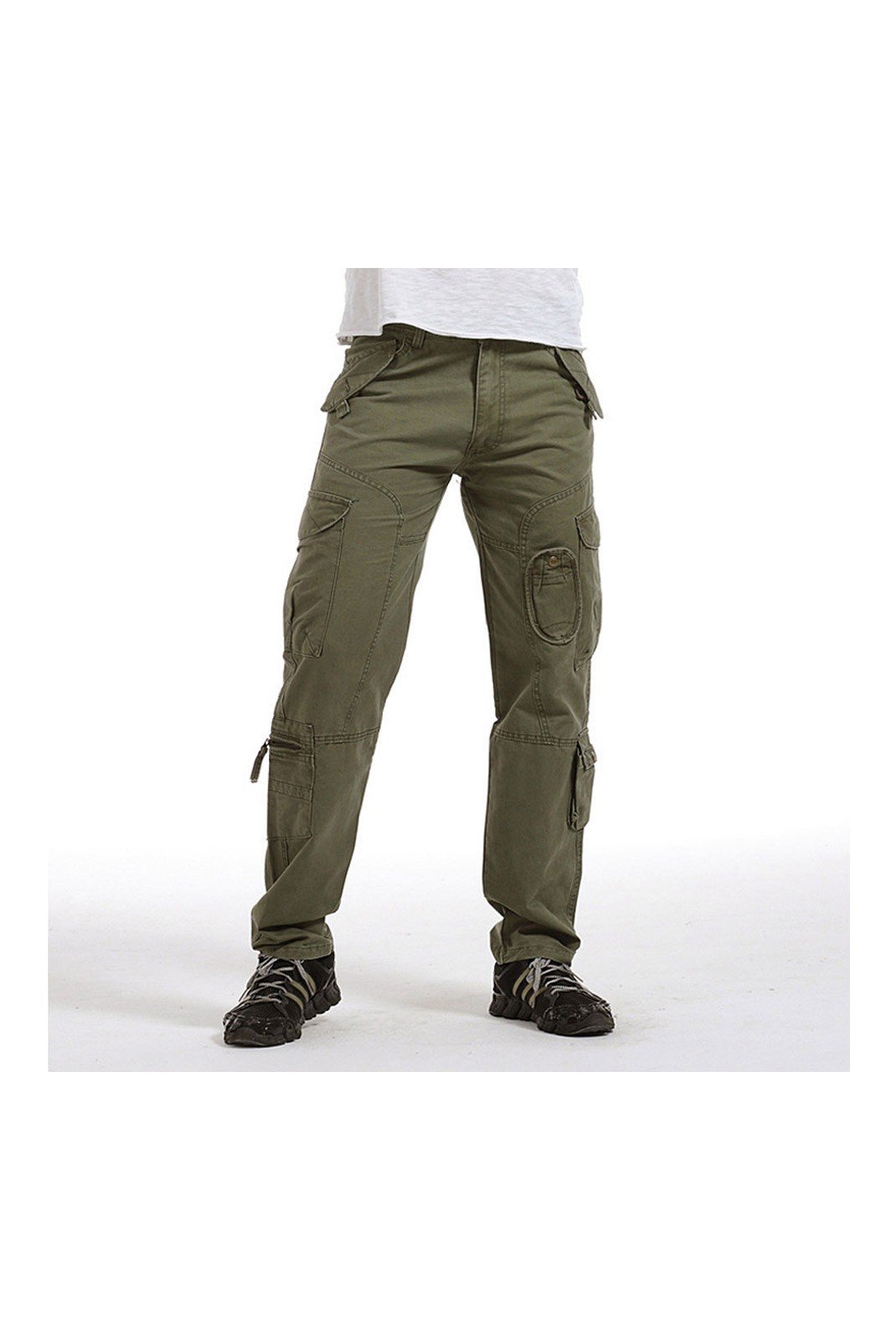 Pantalons chino/citadin  TOMAS WILD 010_Green Vert