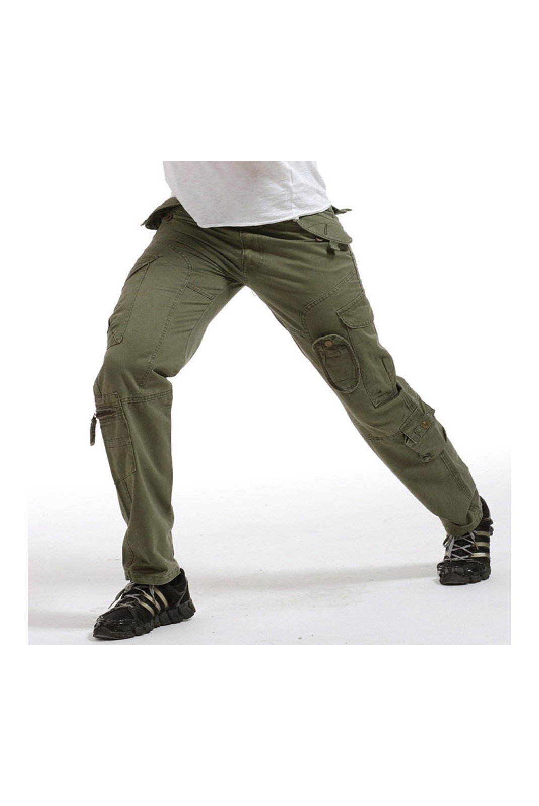 Pantalons chino/citadin  TOMAS WILD 010_Green Vert
