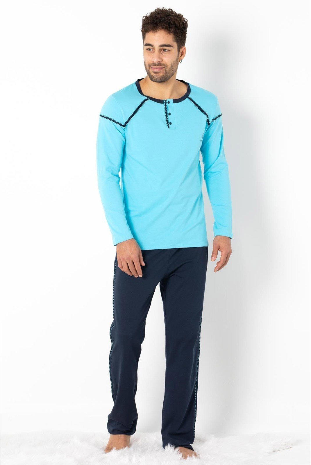 Pyjamas / Peignoirs  PYJAMA & UNDERWEAR 190MRE1512 Blue/Dark Blue